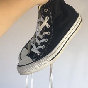 Black high top converse